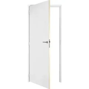 Vuren gemonteerd kozijn met deur honingraat Links stomp 56x90 deurmaat 78x201,5 1x wit gegrond