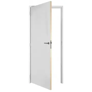 Vuren gemonteerd kozijn met deur honingraat Links stomp 56x90 deurmaat 93x211,5 1x wit gegrond