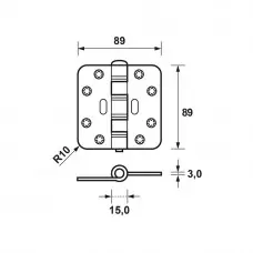 Axa Smart Easyfix/Rh/3Mm/89X89/Rvs 16770981E