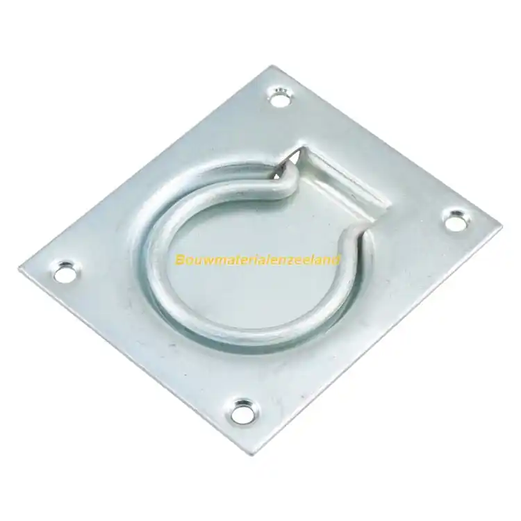 Luikring inlatend, verzinkt 75 x 90 mm