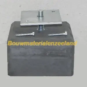Lage betonpoer met facetrand Antracietgrijs 170x170mm exclusief stelplaat 10004032