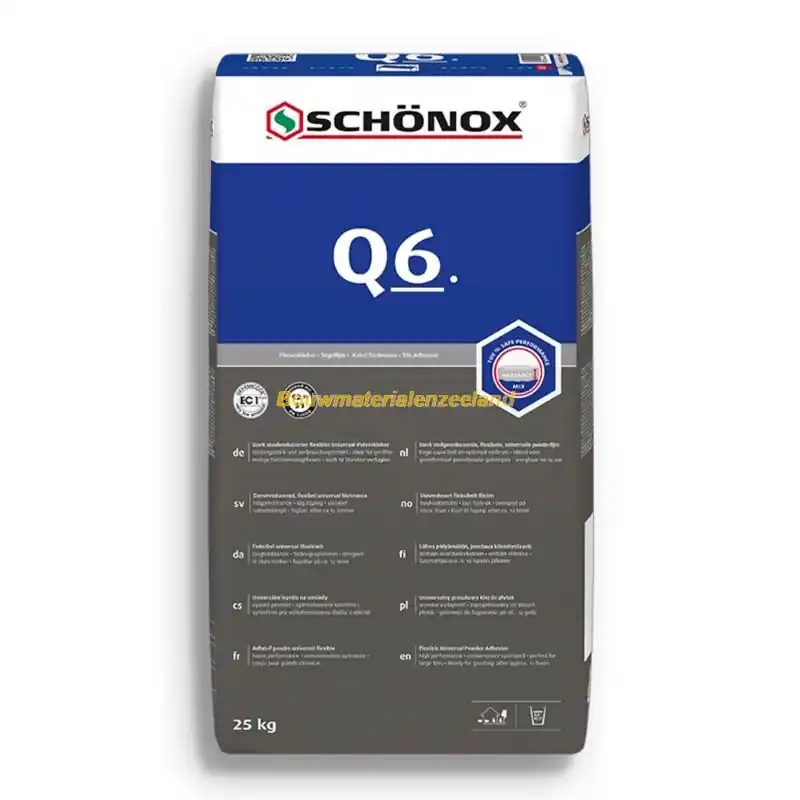 Schonox Q6W WIT univer.poederlijm zak 25kg.