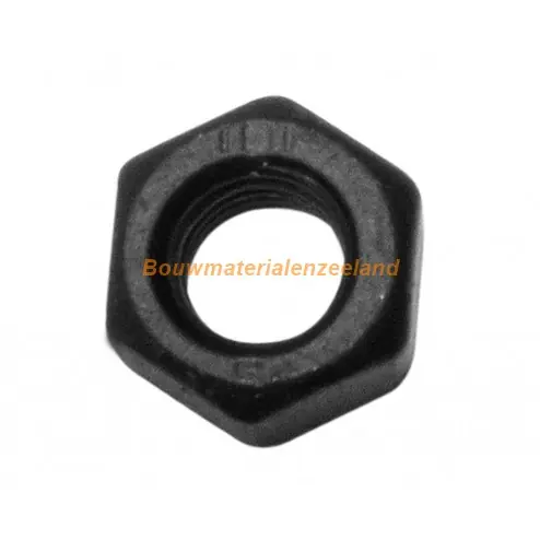QlinQ Blackline zeskantmoer DIN934-8 M 8 zwart gecoat
