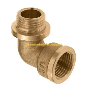 BONFIX draad messing knie 1/2" binnen