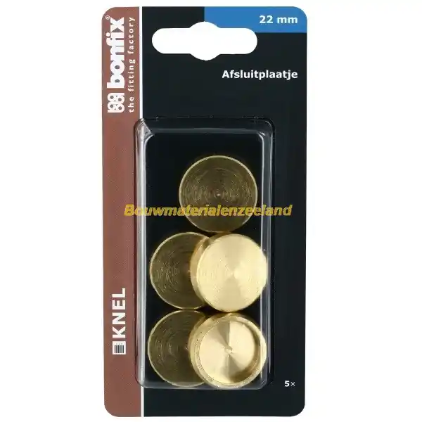BONFIX Blister Afsluitplaat 22 mm 5 stuks