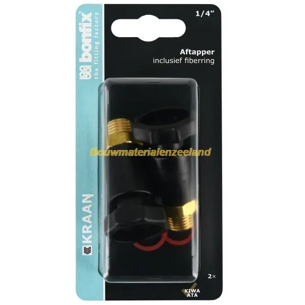 BONFIX Blister Aftapper 1/4 inch tbv stopkraan incl. fiberring