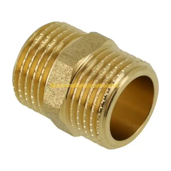 BONFIX draad messing dubbele nippel 3/4 inch buiten