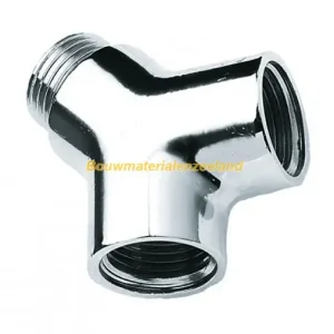 BONFIX draad chroom Y-stuk 1/2 inch x1/2 inch x1/2