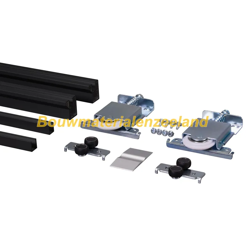 Storemax schuifdeurpakket zwart tbv 1 deur rollend R-60