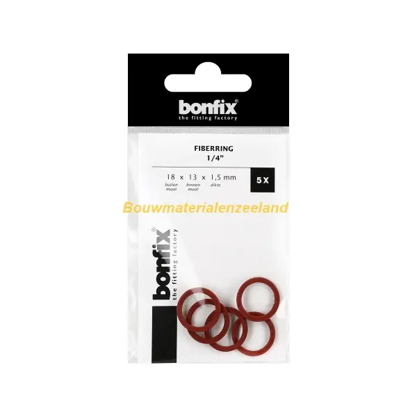 BONFIX Fiberring 3/8" (14 x 9 x 1,5 mm) zak van 5 stuks