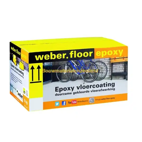 Weber Floor slijtvaste epoxy coating RAL 7001 grijs doos 5 kg