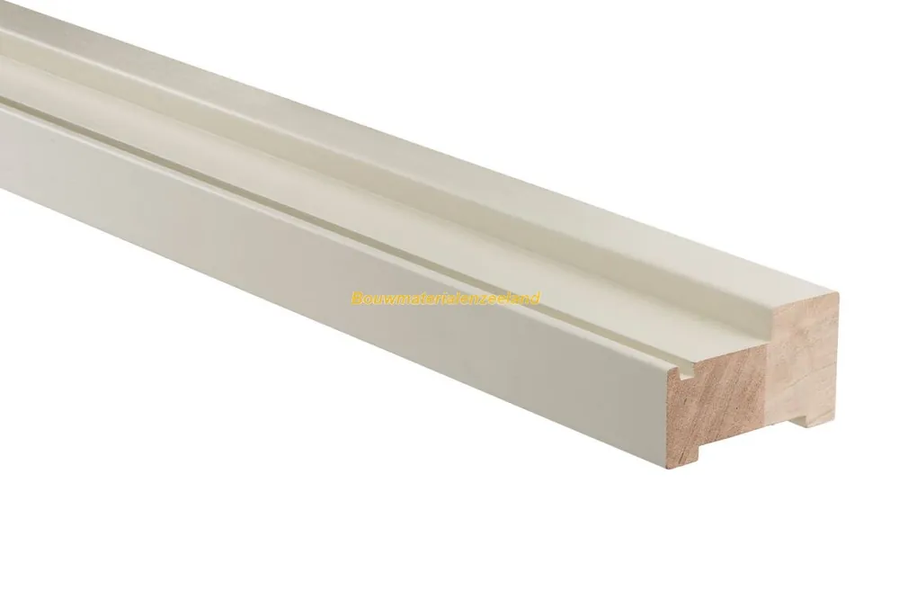 Geprofileerd kozijnhout bovendorpel WIT 66X110 lang 115 cm hardhout profiel A+