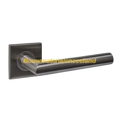 Deurkruk Q 04 op rozet verdekt 53x53x6mm PVD antraciet