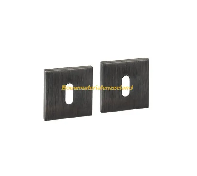 Sleutelrozetten verdekt 53x53x6mm PVD antraciet