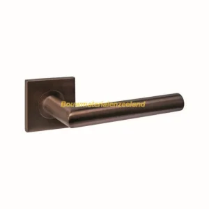 Deurkruk Q 04 op rozet verdekt 53x53x6mm PVD brons