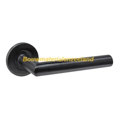 Deurkruk Q 01 op rozet verdekt ?52x6mm PVD zwart