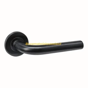 Deurkruk Q 02 op rozet verdekt ?52x6mm PVD zwart