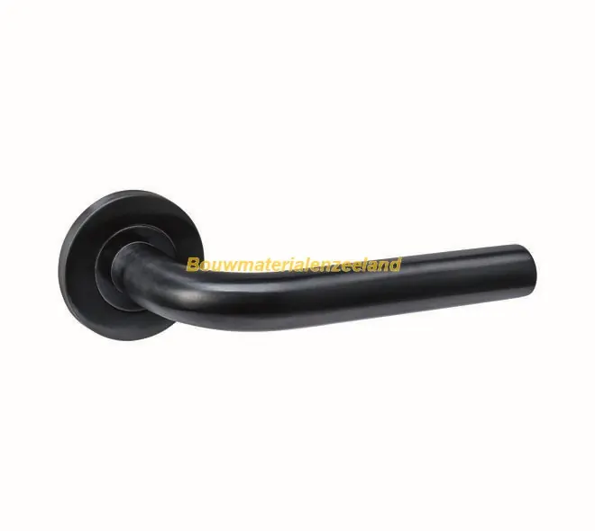 Deurkruk Q 02 op rozet verdekt ?52x6mm PVD zwart