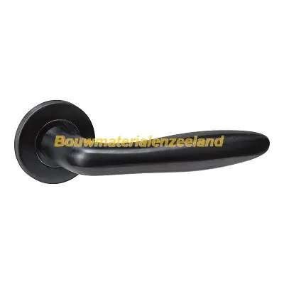 Deurkruk Q 03 op rozet verdekt ?52x6mm PVD zwart