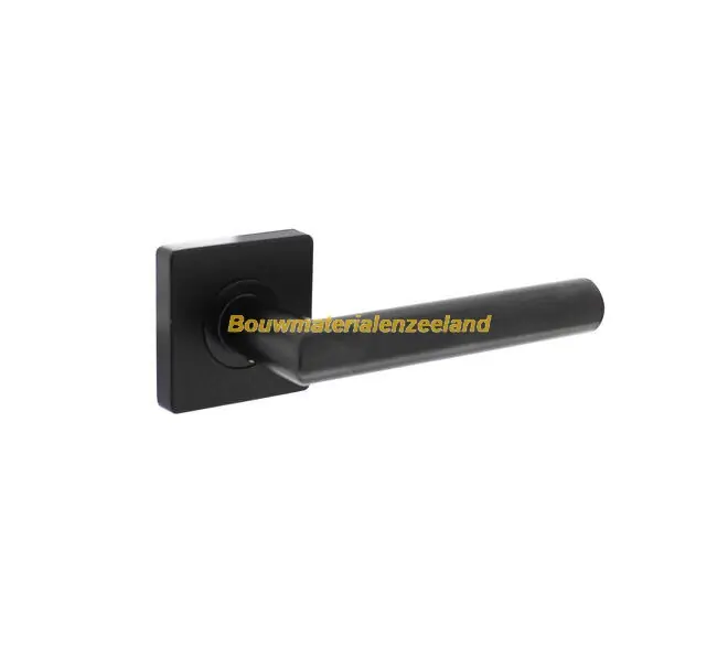 Deurkruk Bastian op rozet 55x55x10mm met nokken zwart
