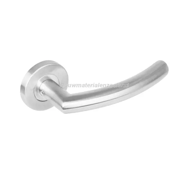 Deurkruk Half rond/90? op rozet verdekt ?53x8mm met nokken EN1906/4 rvs