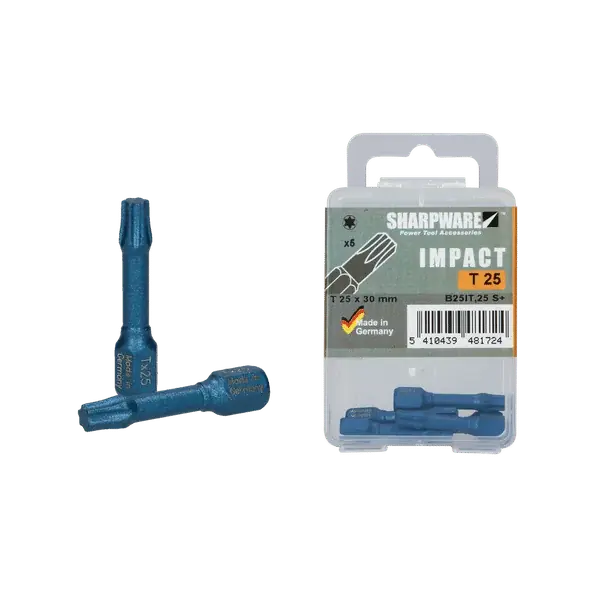 SHARPWARE IMPACT bit T-20 25mm 5st per blister