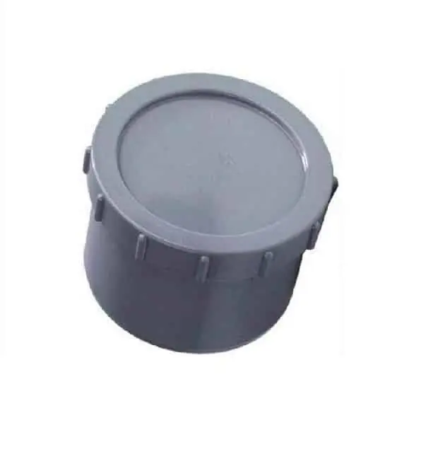 Pvc lijm Schroefeindkap 75mm. riool lijm
