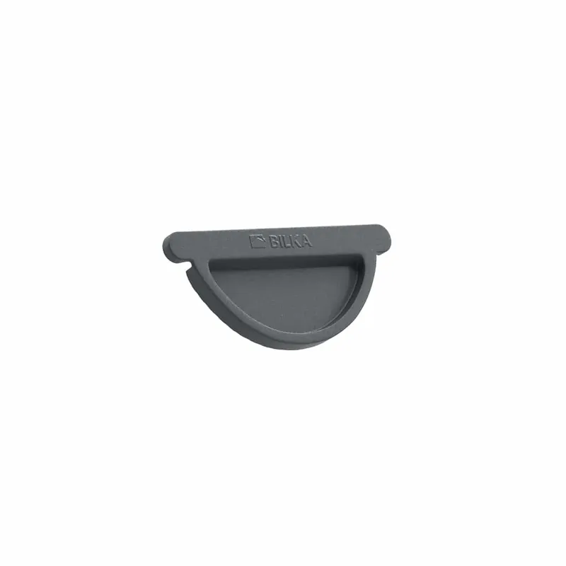 BILKA MAT Eindkap dakgoot | 150mm | RAL 7024 Grafietgrijs | Tweezijdig mat gecoat