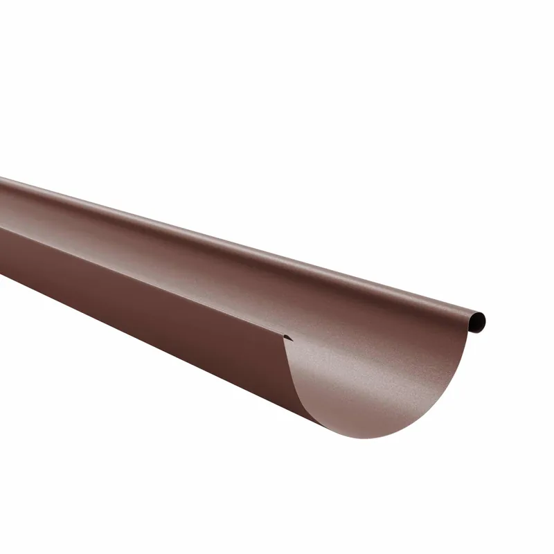 BILKA MAT Dakgoot | 125mm | 2 m | RAL 8017 Chocoladebruin | Tweezijdig mat gecoat