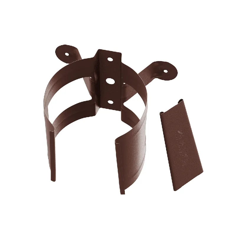 BILKA MAT Bevestiging regenpijp | 90mm | RAL 8017 Chocoladebruin | Tweezijdig mat gecoat