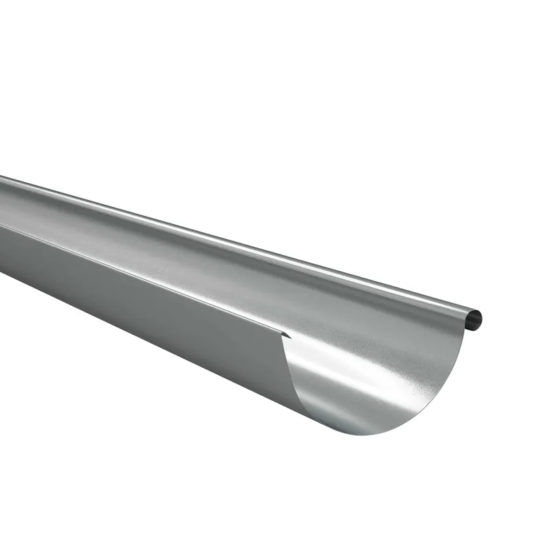 BILKA GLOSSY Dakgoot | 125mm | 2 m | RAL 9006 Zilverkleur | Tweezijdig glossy gecoat
