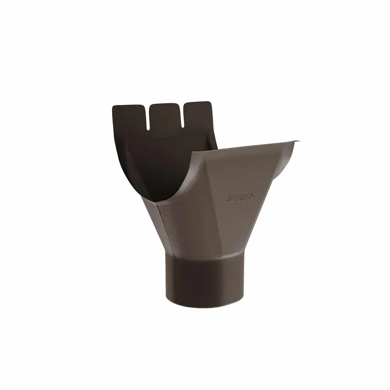 BILKA MAT Gootuitloop | 125/90mm | RAL 8019 Grijsbruin | Tweezijdig mat gecoat