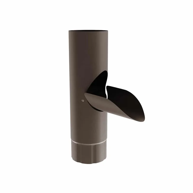 BILKA MAT Aftappunt | 90mm | RAL 8019 Grijsbruin | Tweezijdig mat gecoat
