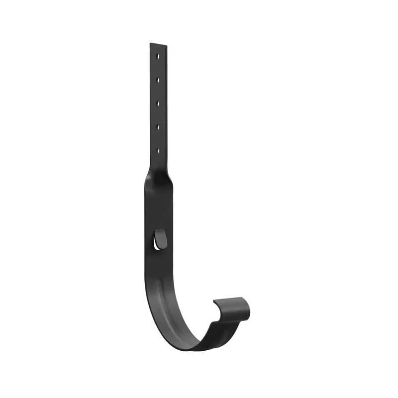 BILKA MAT Goothaak gedraaid | 125mm | RAL 9005 Matzwart | Tweezijdig mat gecoat