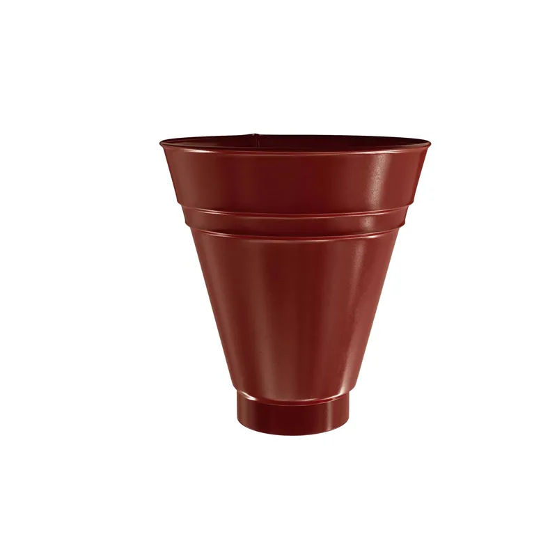 BILKA GLOSSY Opvangtrechter | 90mm | RAL 3009 Roestrood | Tweezijdig glossy gecoat