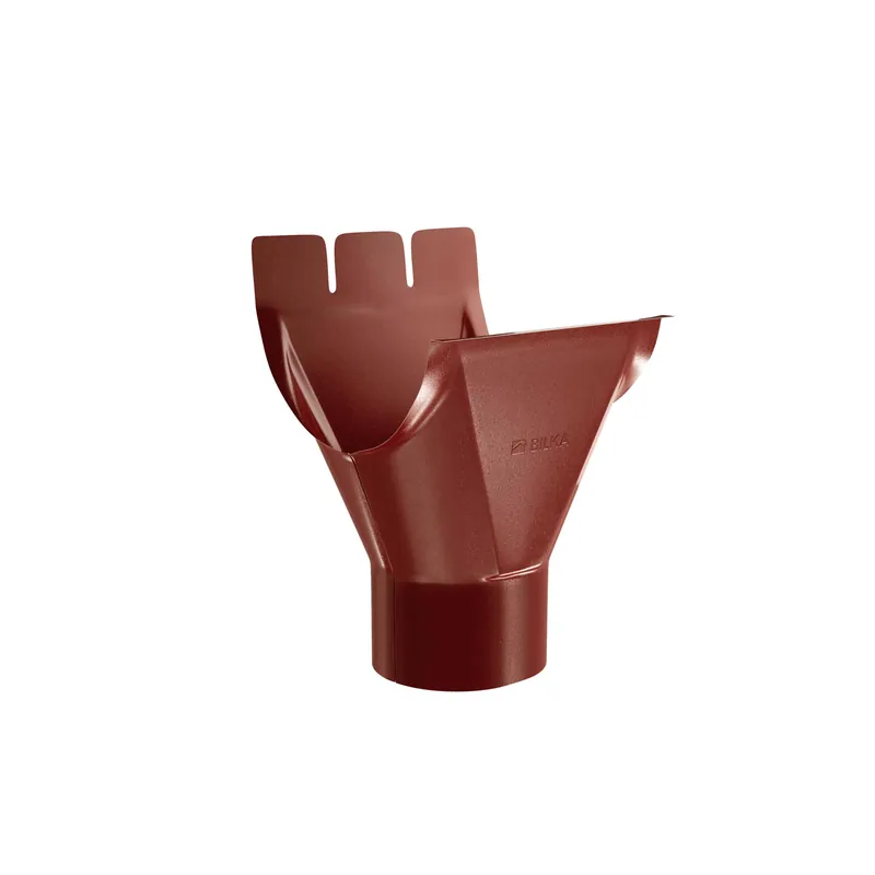 BILKA GLOSSY Gootuitloop | 150/100mm | RAL 3009 Roestrood | Tweezijdig glossy gecoat