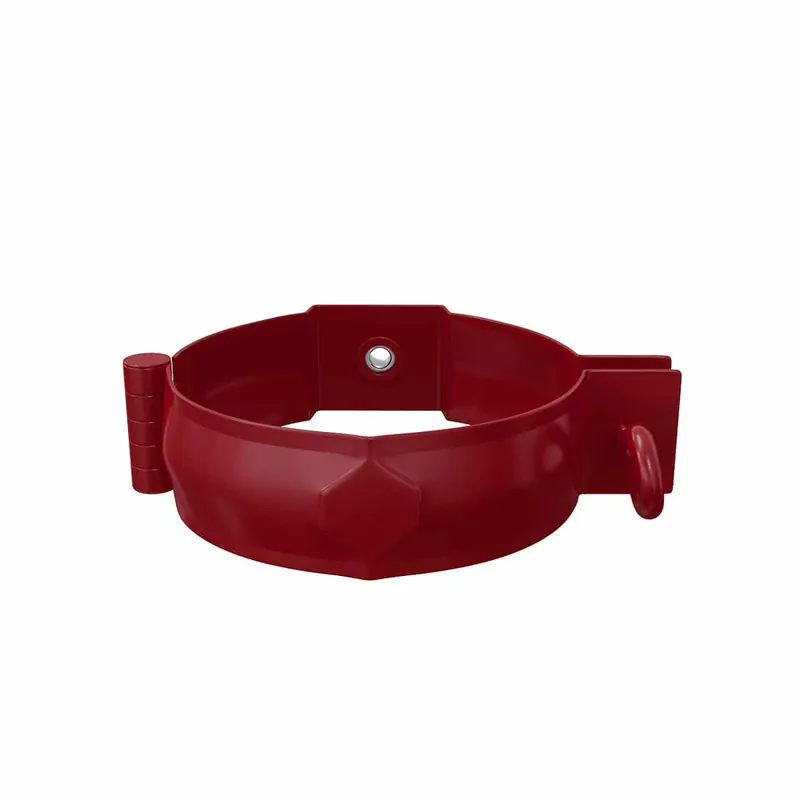 BILKA GLOSSY Pijpklem | 90mm | RAL 3011 Bruinrood | Tweezijdig glossy gecoat