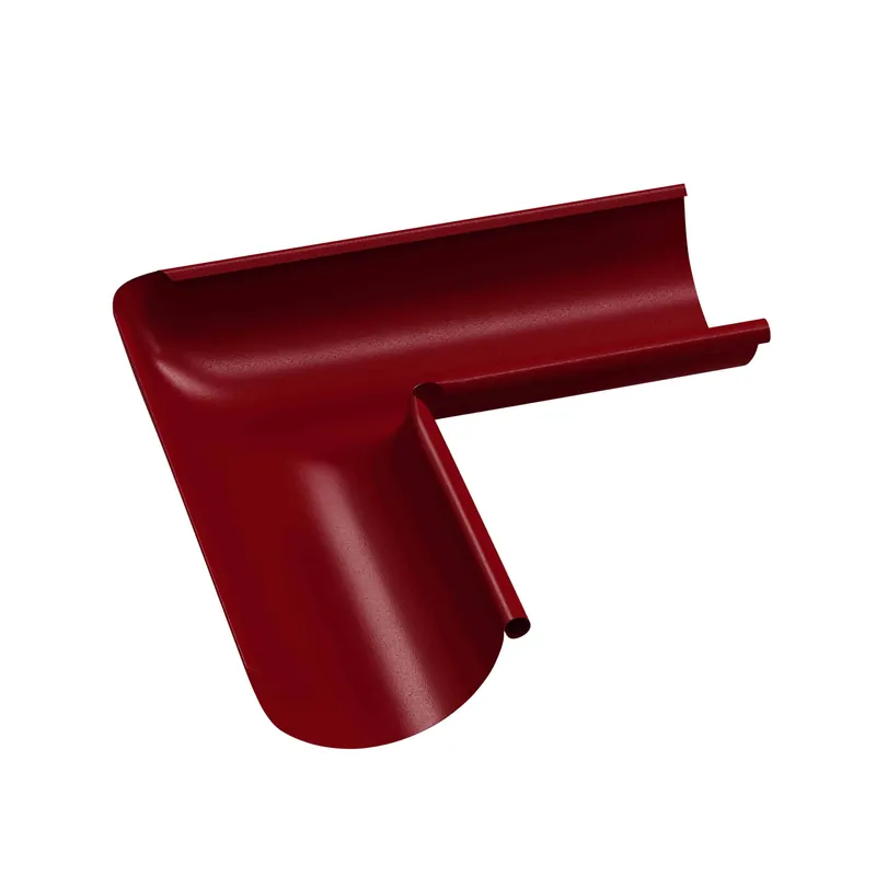 BILKA GLOSSY Binnenhoek dakgoot | 150mm | RAL 3011 Bruinrood | Tweezijdig glossy gecoat