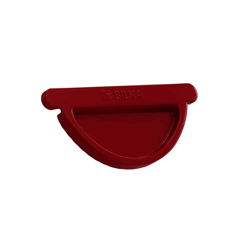 BILKA GLOSSY Eindkap dakgoot | 150mm | RAL 3011 Bruinrood | Tweezijdig glossy gecoat