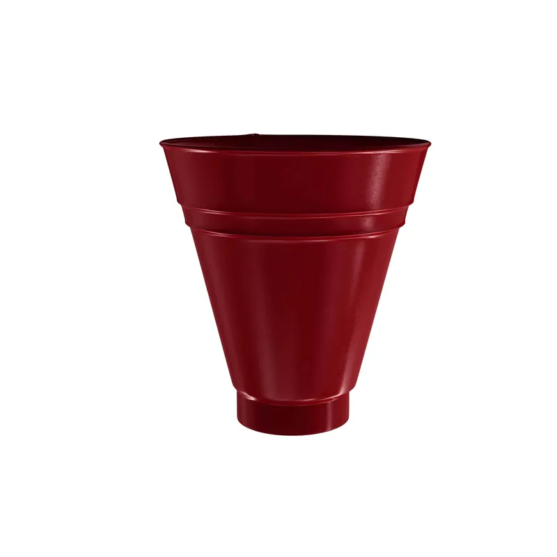 BILKA GLOSSY Opvangtrechter | 100mm | RAL 3011 Bruinrood | Tweezijdig glossy gecoat
