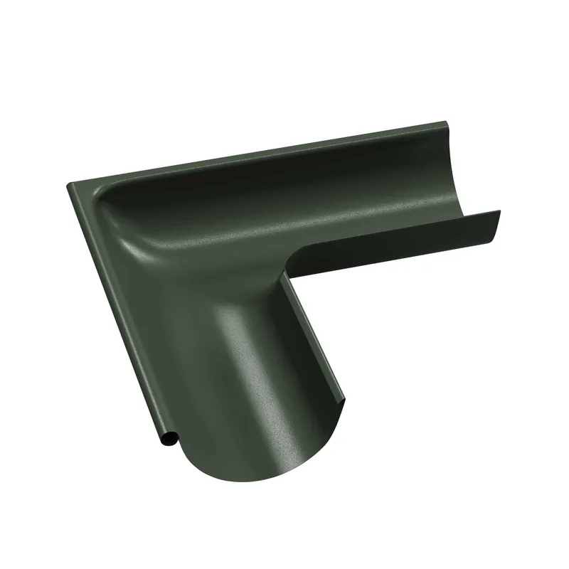 BILKA GLOSSY Buitenhoek dakgoot | 125mm | RAL 6020 Chroomgroen | Tweezijdig glossy gecoat