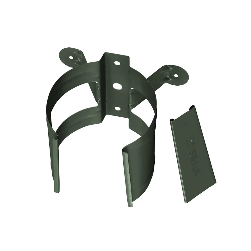BILKA GLOSSY Bevestiging regenpijp | 100mm | RAL 6020 Chroomgroen | Tweezijdig glossy gecoat