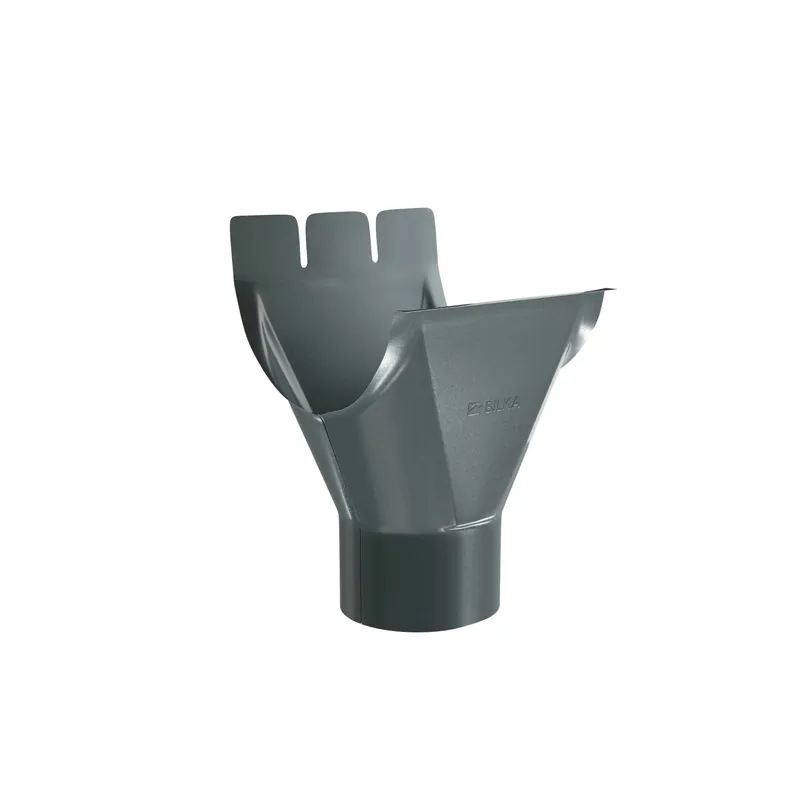 BILKA GLOSSY Gootuitloop | 150/100mm | RAL 7011 Grijs | Tweezijdig glossy gecoat