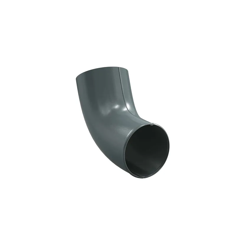BILKA GLOSSY Regenpijp uitloop | 100mm | RAL 7011 Grijs | Tweezijdig glossy gecoat