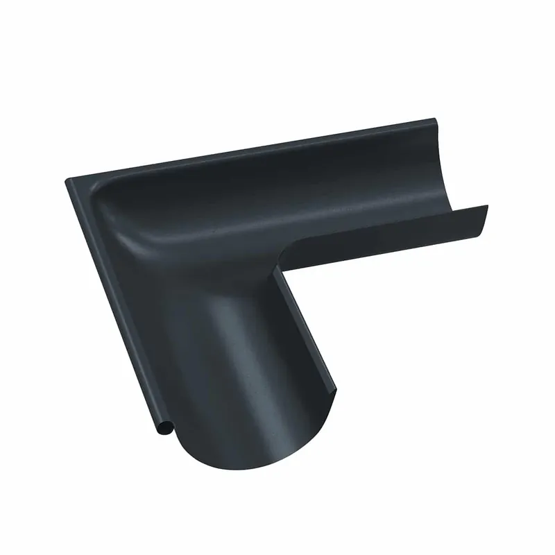 BILKA GLOSSY Buitenhoek dakgoot | 125mm | RAL 7016 Antracietgrijs | Tweezijdig glossy gecoat