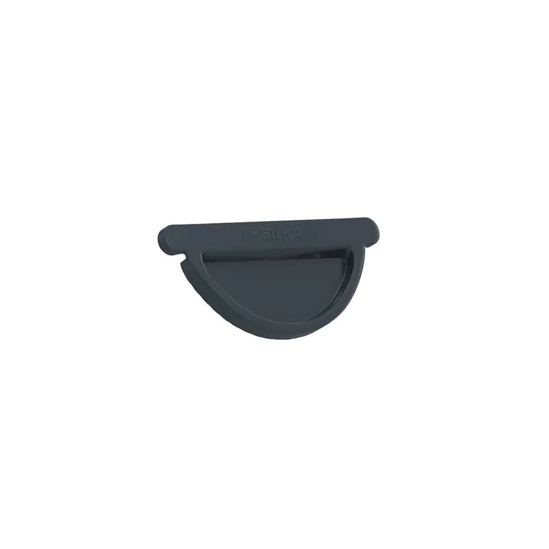 BILKA GLOSSY Eindkap dakgoot | 150mm | RAL 7016 Antracietgrijs | Tweezijdig glossy gecoat