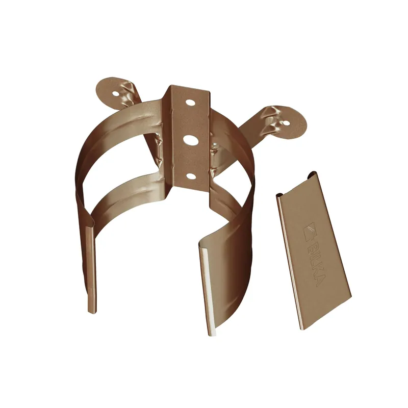 BILKA GLOSSY Bevestiging regenpijp | 90mm | RAL 8003 Kleibruin | Tweezijdig glossy gecoat