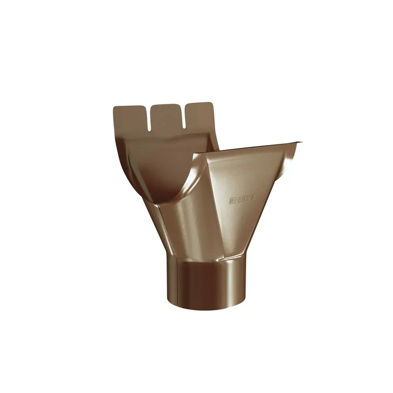 BILKA GLOSSY Gootuitloop | 150/100mm | RAL 8003 Kleibruin | Tweezijdig glossy gecoat