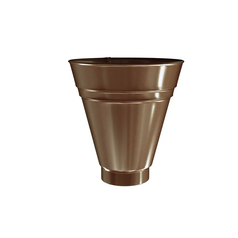 BILKA GLOSSY Opvangtrechter | 100mm | RAL 8003 Kleibruin | Tweezijdig glossy gecoat