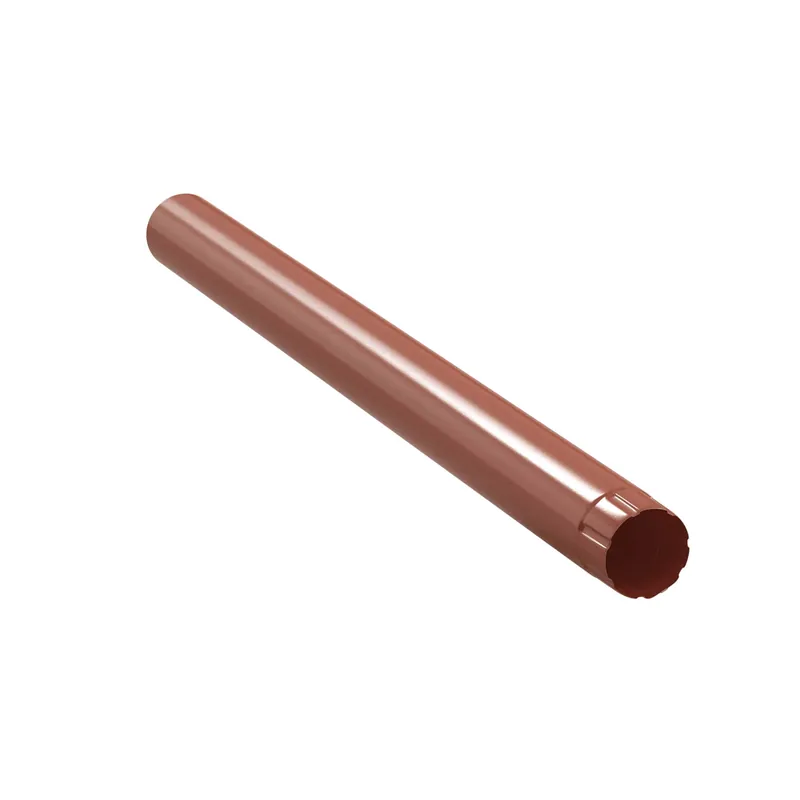 BILKA GLOSSY Verlengstuk regenpijp | 90mm | 1 m | RAL 8004 Koperbruin | Tweezijdig glossy gecoat